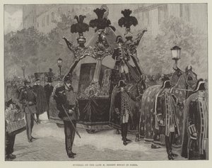 Funeral do falecido M. Ernest Renan em Paris (gravura) de English School