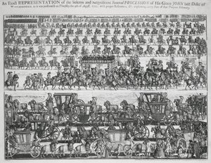 Procissão fúnebre para o Duque de Marlborough de English School