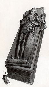 Monumento funerário com esqueleto saindo de English School