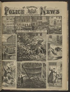 GRANDE EXPLOSÃO DE GÁS EM TOTTENHAM CT. PERDA DE VIDAS", Illustrated Police News de English School