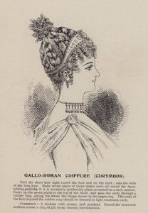 Penteado Galo-Romano, Corymbos (gravura) de English School