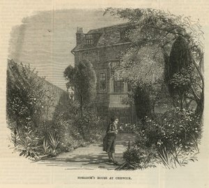 Jardim na casa de William Hogarth de English School