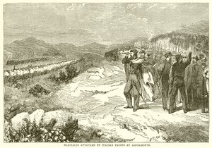 Garibaldi atacado por tropas italianas em Aspormonte de English School