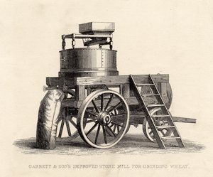 Garrett and Sons melhorou o moinho de pedra para triturar o trigo de English School