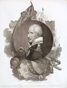 Gebhard von Blucher, Marechal de Campo Prussiano (gravura) de English School