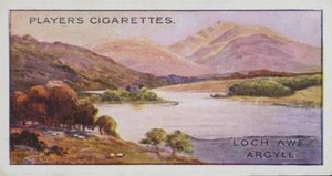 Jóias da paisagem britânica: Loch Awe, Argyll (litografia a cores) de English School