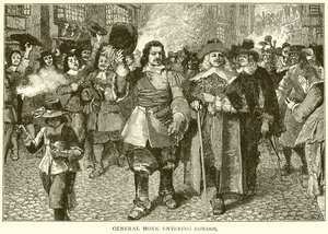 General Monk entrando em Londres de English School