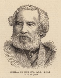 General Sir John Low, KCB, GCSI (gravura) de English School