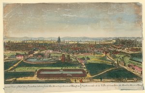 Vista geral da cidade de Londres tirada do Bowling Green em Islington de English School