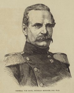 General von Roon, Ministro Prussiano da Guerra (gravura) de English School