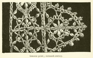 Ponto genovês, século XVI (gravura) de English School