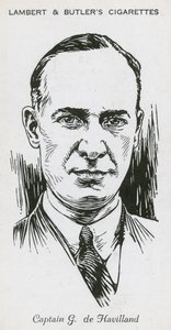 Geoffrey de Havilland, designer e fabricante inglês de aviadores e aeronaves de English School