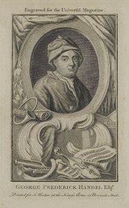 George Frideric Handel, gravado para a revista Universal, c.1760 de English School