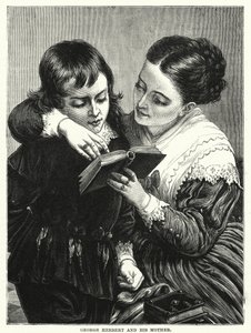 George Herbert e sua mãe (gravura) de English School