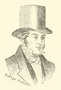 George Hudson, o Rei dos Caminhos-de-Ferro (gravura) de English School