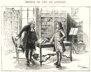 George III e Dr. Johnson (gravura) de English School