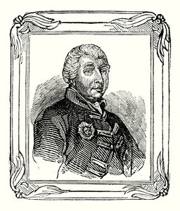 George III, neto de George II nasceu em 1738; foi coroado em 1760; e morreu em 1820 (gravura) de English School