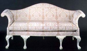 George III sofá estofado e pintado, final do século XVIII de English School