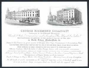 George Richmond Collis & Co, cartão de comércio de English School