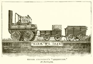 George Stephensons Locomotion. Em Darlington de English School