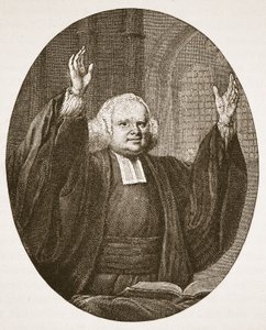 George Whitefield, ilustração da igreja de Inglaterra: Uma história para os povos por HDM Spence-Jones, bar. c.1910 (foto sépia) de English School