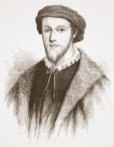 George Wishart, de uma impressão na posse de David Laing, ilustração de A História do Protestantismo por James Aitken Wylie (1808-1890), pub. 1878 de English School