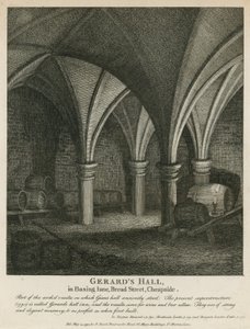 Gerards Hall, em Basing Lane, Bread Street, Cheapside de English School