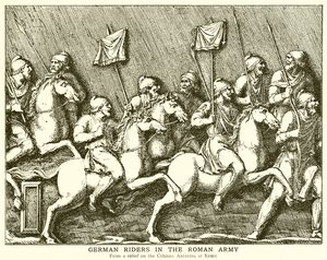 Cavaleiros alemães no exército romano de English School