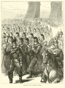 Tropas alemãs entrando em Paris, março de 1871 de English School
