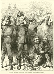 Alemães coroando-se com Laurel nos jardins das Tulherias, em março de 1871 de English School