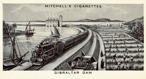Barragem de Gibraltar (litho) de English School