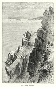 Gibraltar: Europa Point (gravura) de English School