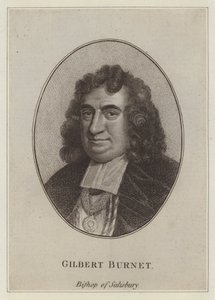 Gilbert Burnet, bispo de Salisbury, escritor e historiador (gravura) de English School