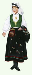 Garota em traje nativo de English School