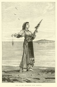 Garota das montanhas perto de Salerno de English School