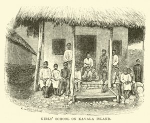 Escola de meninas na ilha de Kavala de English School