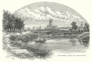 Gloucester, do noroeste (gravura) de English School
