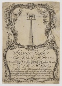Glovers, George Veale, cartão comercial de English School