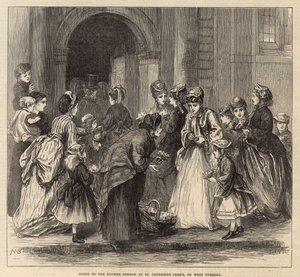Indo para o sermão da flor em St Catherine Crees no domingo de Pentecostes de English School