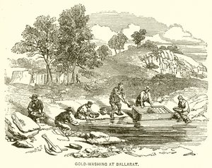 Lavagem de ouro no Ballarat de English School