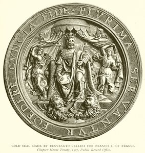 Selo de ouro feito por Benvenuto Cellini para Francis I da França de English School