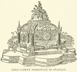 Caixão de ouro apresentado ao Stanley (gravura) de English School