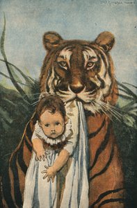 Bom Tigre (litografia a cores) de English School