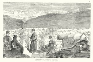 Bateria de Gordon, Crimeia (gravura) de English School