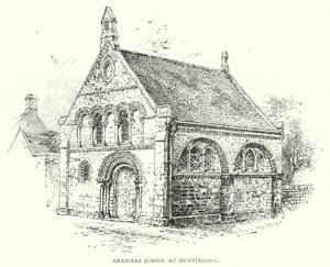 Escola de Gramática em Huntingdon (gravura) de English School