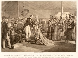 Grande Durbar em Cawnpore após a supressão da revolta do Sepoy de English School