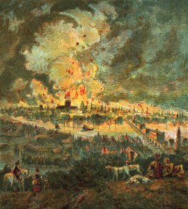 Grande Incêndio de Londres (1666) de English School