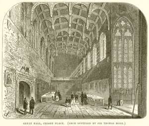 Grande Salão, Crosby Place. (Uma vez ocupado por Sir Thomas More) de English School