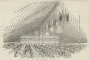 Grande tenda de jantar no Highbury Barn de English School