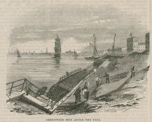 Greenwich Pier após a queda de English School